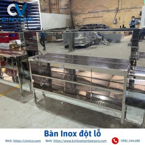 Bàn Inox đột lỗ