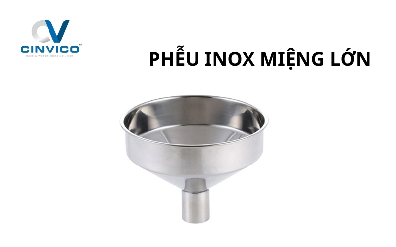Phễu inox miệng lớn