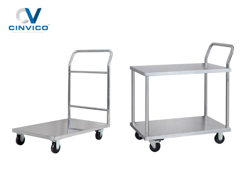 Xe đẩy hàng inox
