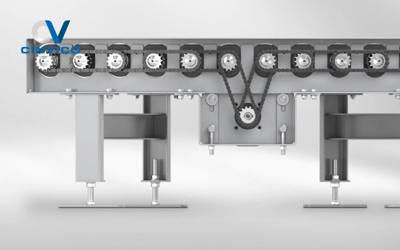 Cấu tạo băng tải con lăn xích