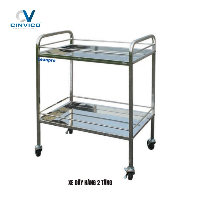 Cấu tạo xe inox 2 tầng