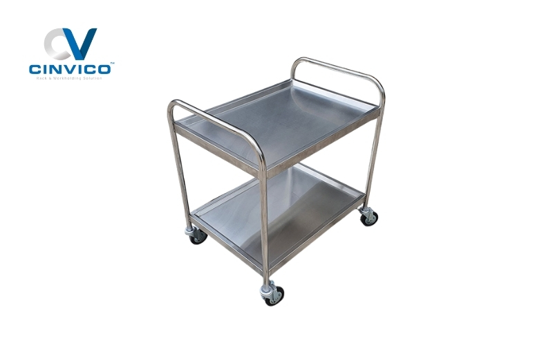 Vài tiêu chí khi chọn xe đẩy inox 2 tầng 