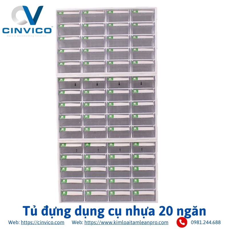 Tủ đựng dụng cụ nhựa 20 ngăn - Ảnh 2