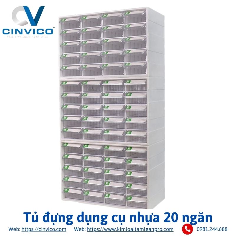 Tủ đựng dụng cụ nhựa 20 ngăn