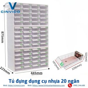 Tủ đựng dụng cụ nhựa 20 ngăn