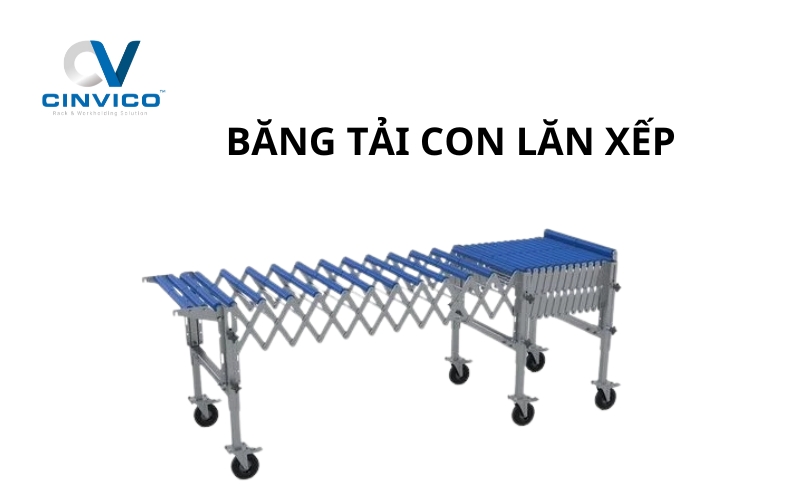 Băng tải con lăn xếp