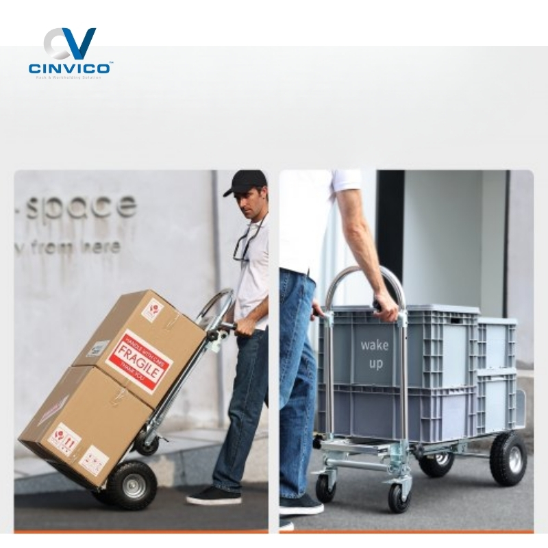 Sử dụng xe đẩy hàng trong logistic