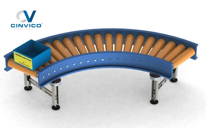 Hạn chế khi sử dụng băng tải con lăn cong