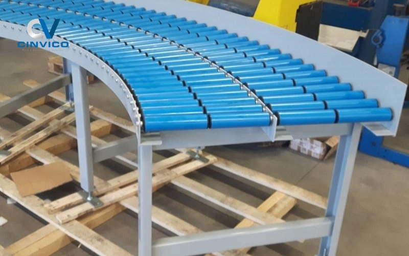 Ứng dụng thực tế của băng tải con lăn nhựa PVC