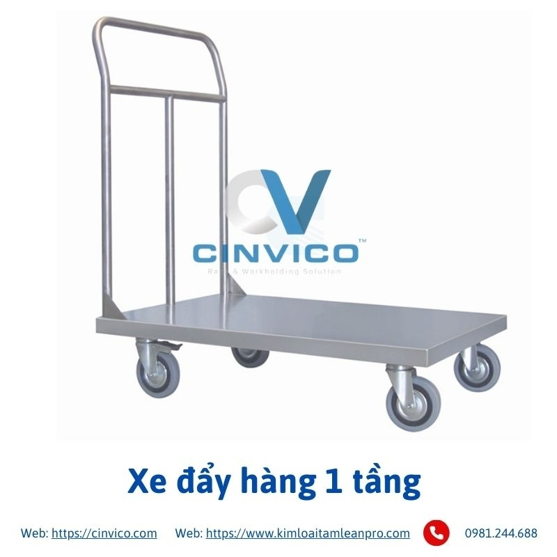 Xe đẩy hàng inox