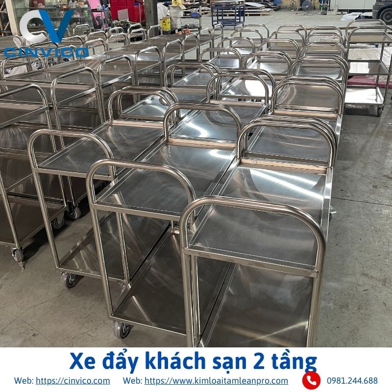 Xe đẩy khách sạn 2 tầng