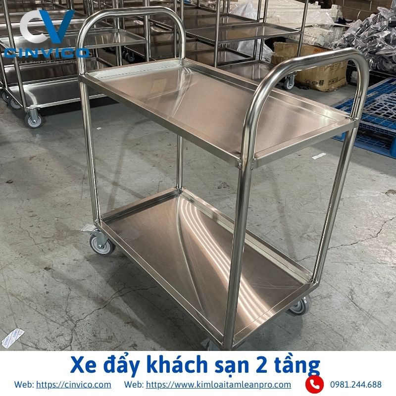 Xe đẩy khách sạn 2 tầng