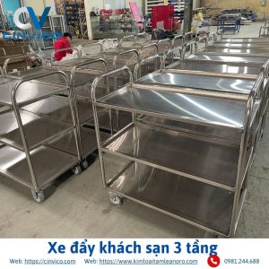 Xe đẩy khách sạn 3 tầng